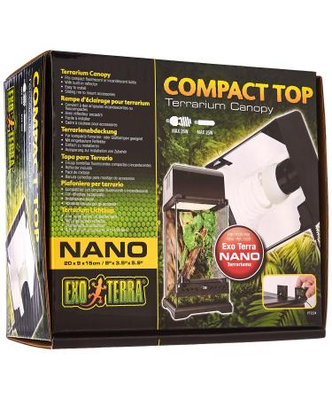 Exo Terra Compact Top terrarium cover nano for 1 lamp with reflector 20 x 9 x 15cm E27 socket black Single Nano