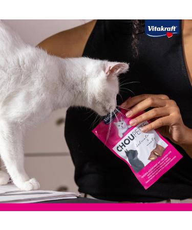 Vita Power Choupette Cat Snack with Cheese Filling - Meaty Sugar-Free Treats in Recyclable Bag (9x40g) - Global Shipping Available - Buy Online on SooperMarket.com