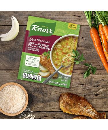 Knorr Sopa Mexicana/Dry Soup Mix - Chicken with Rice Flavor | No Artificial Flavors | 2.4 OZ 12 Count - Buy Online on SooperMarket.com