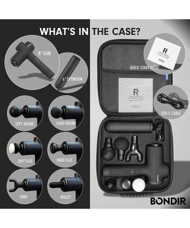 Bondir R2 Massage Gun - Percussion Deep Tissue Back Massager with Extension Handle - Buy Online on SooperMarket.com