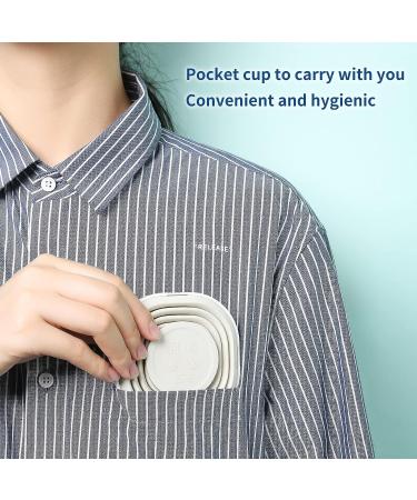 Fisiei Collapsible Cup Set - 4 Pack (Green, Blue, White, Lake Blue) | Portable Cups for Travel, Sports, Camping, and Home Use - Buy Online on SooperMarket.com