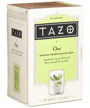 Tazo Peachy Green Organic Green & Black Teas, 20-Count Tea Bags (Pack of 6) Organic Peachy