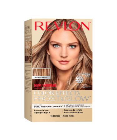 Permanent Hair Color by Revlon, Permanent Hair Dye, Color Effects Highlighting Kit, Ammonia Free & Paraben Free, 20 Blonde, 8 Oz, (Pack of 1)