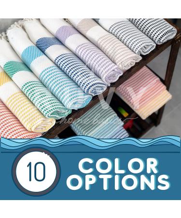 Ruvy Home Basics Turkish Hand Towels Set of 2 - 18x40 Cotton Bathroom & Kitchen Towels - Beige Modern | Perfect for Bathroom, Kitchen, Yoga, Gym - 2 Pack - Buy Online on SooperMarket.com