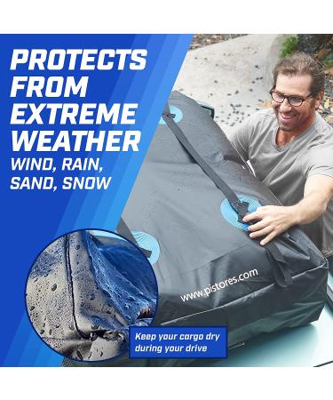 Waterproof Rooftop Cargo Carrier- 16 Cubic Ft. Storage Bag with Protective Mat for All Cars, With or Without Roof Racks - PI Store - Buy Online on SooperMarket.com