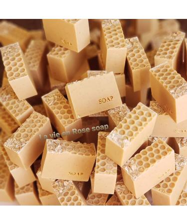 LaVieEnRose Goat Milk Soap Bars with Oatmeal & Raw Honey - Handmade in USA for Eczema, Acne, Sensitive Skin - Natural Face, Hand, Body Soap (2 Bars, 4.6-5.0 oz) Yellow - Buy Online on SooperMarket.com