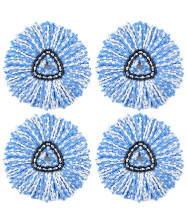 4 Pack Spin Mop Refill Mop Head Compatible with Ocedar 2-Tank System, Rinse Cleaning Microfiber Mop Head Replacement 4 Pack for TWO-TANK SYSTEM