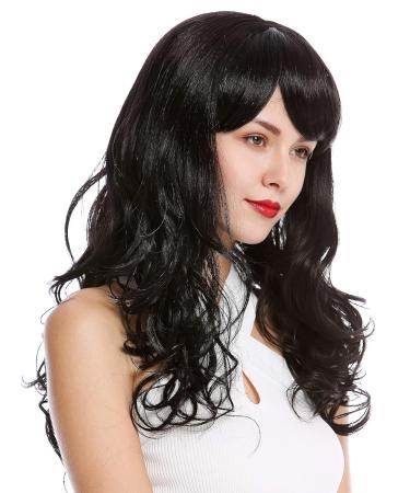 Buy WIG ME UP SA103-2 Long Wavy Curly Bangs Wig for Ladies - Stylish Black Wig for International Shipping - Buy Online on SooperMarket.com