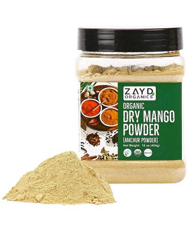 Zayd Organics Amchur Powder - USDA Organic Dry Mango Ground - 16oz (454g) - Buy Online on SooperMarket.com