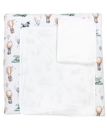 TupTam Baby Changing Mat including 2 terry cloth covers ANK019 Color: Foxes in the Airplane Size: 70 x 70 cm Foxes in the Airplane 70 x 70 cm