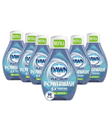 Dawn Platinum Powerwash Dish Spray Dish Soap Cleaning Spray Apple Scent Refill 16oz (Pack of 6) (Packaging may vary) Dish Soap Spray