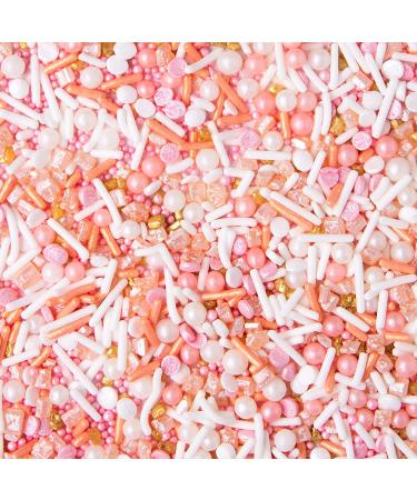 Sweets Indeed Peach Rose Gold Sprinkles 6.5 oz - Gluten-Free Cake & Cupcake Topper - Buy Online on SooperMarket.com