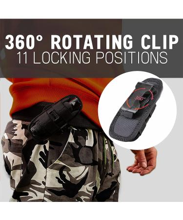 TH1 Tactical Flashlight Holster - Stretchable Rotatable Clip - 360 Degree Holder - Police Military Security - Black - Buy Online on SooperMarket.com