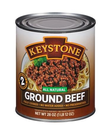 Keystone Meats All Natural Ground Beef 28oz - 1.75 lb Pack | Premium Quality - Buy Online on SooperMarket.com