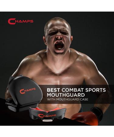 Champs Breathable Mouthguard for Boxing, MMA, Muay Thai, Jiu Jitsu - Easy Fit & Super Tough Combat Sports Mouthguard - Black (Ages 10+) - Buy Online on SooperMarket.com