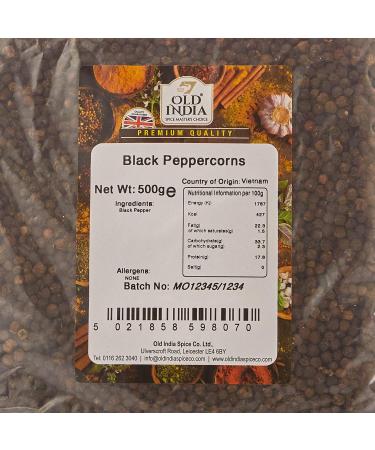 Old India Black Peppercorns 500g - Premium Quality Spices in 500g Pack - Buy Online on SooperMarket.com