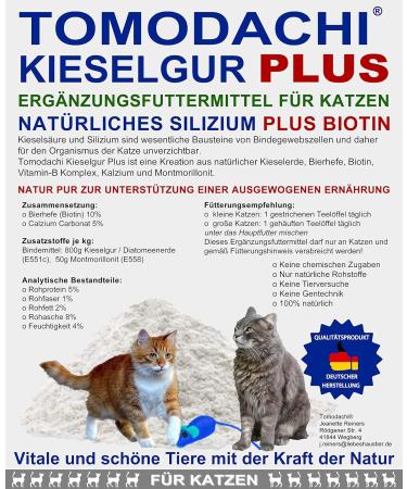 Kieselerde Plus Biotin for Cats | Natural BARF Supplement - Rich in Silica Amino Acids & Essential Minerals | 2L Bucket for Vitality - Buy Online on SooperMarket.com