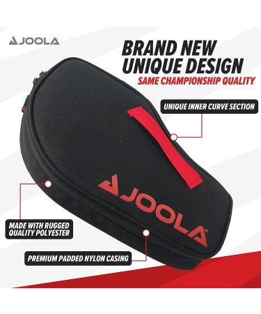 JOOLA Vision Double Padded Ping Pong Paddle Case with Storage Compartment - Table Tennis Racket Cover for 4 Balls, Protects Rubber - Organizer for Table Tennis Gear - Buy Online on SooperMarket.com