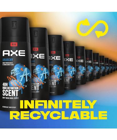 AXE Dual Action Body Spray Deodorant for Long Lasting Odor Protection Anarchy Pomegranate & Sandalwood Mens Deodorant Formulated Without Aluminum 4. 0 oz Twin Pack - Buy Online on SooperMarket.com