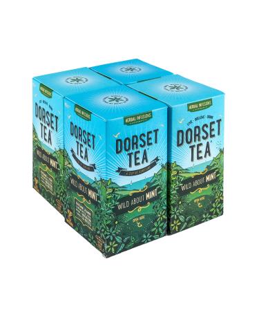 Dorset Tea Wild About Mint Tea Bags 4 Boxes x 20 Tea Bags (80 Tea Bags Total) Caffeine Free Peppermint Tea Bags