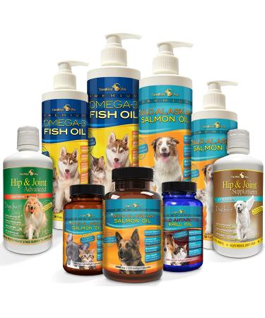 TerraMax Pro Premium Wild Alaskan Salmon Oil for Dogs and Cats - Omega-3 Supplement with EPA, DHA Fatty Acids, Astaxanthin & Vitamin D - 32 Fl. Oz - Buy Online on SooperMarket.com