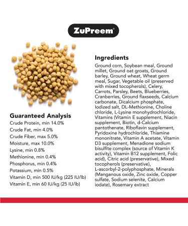 ZuPreem Natural Pellets Bird Food for Medium Birds - Daily Nutrition - Made in USA - Cockatiels, Quakers, Lovebirds, Small Conures - 2.5 lb (Pack of 2) - Buy Online on SooperMarket.com