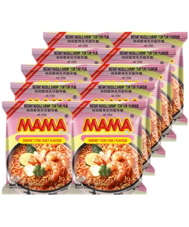 MAMA Instant Noodles Shrimp Tom Yum Flavour 90g Jumbo (Pack of 10)