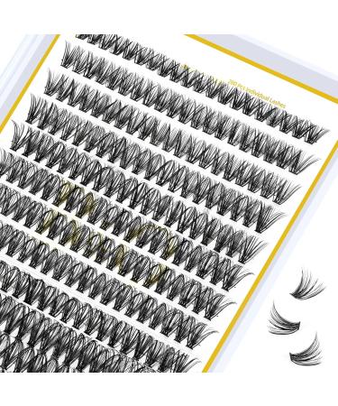 Shop 40D-D-14 Lash Clusters - 280 Individual False Eyelashes for DIY Extensions | Premium Quality 10D & 20D Lash Extensions - International Shipping Available - Buy Online on SooperMarket.com