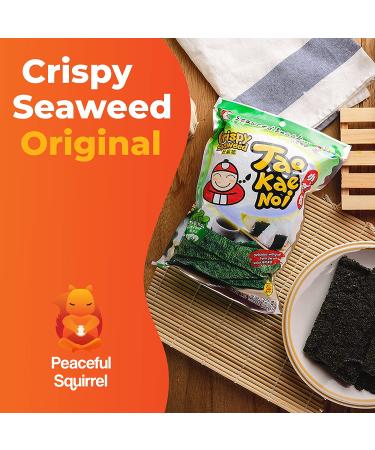 Peaceful Squirrel Variety Tao Kae Noi Thai Crispy Seaweed 6-Pack - Healthy On-The-Go Nori Snacks for Kids & Adults | Omega-3s, Fiber, Antioxidants, Vitamin B12 | 6 Flavors | 6 Bags, 1.2 oz - Buy Online on SooperMarket.com