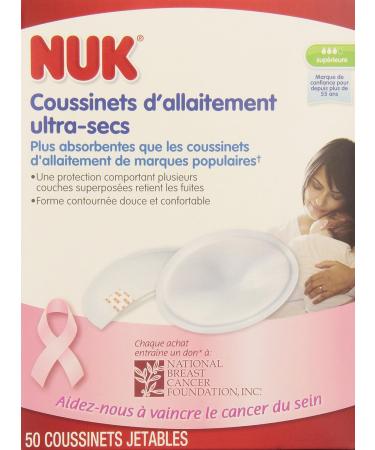 NUK Ultra Dry Disposable Nursing Pads - 50ct | Comfortable & Leak-Proof | International Shipping Available - Buy Online on SooperMarket.com