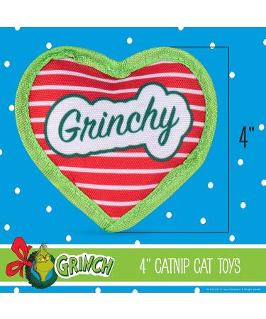 Dr. Seuss The Grinch Catnip Cat Toys 3 Pack - Small Catnip Infused Toys from The Grinch Who Stole Christmas Collection - 4 Inch Canvas Cat Toy for Cats - Buy Online on SooperMarket.com