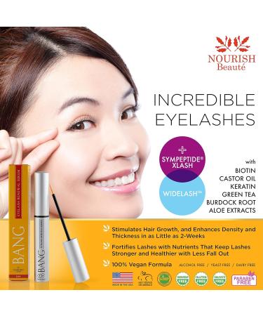 Nourish Beaute Bang Eyelash Enhancer Serum | Fast-Acting Eyelash Growth | New & Improved Formula - Buy Online on SooperMarket.com
