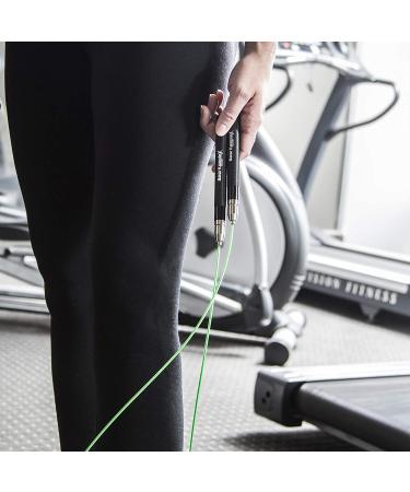 Bear KompleX Aluminum Speed Jump Rope with Free Carrying Case - Perfect for At-Home Workouts, Double Unders, Boxing, Fitness & Conditioning - Easy Setup for Men and Women - Black Ice - Buy Online on SooperMarket.com