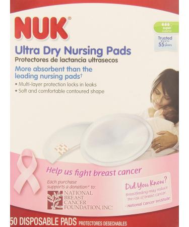NUK Ultra Dry Disposable Nursing Pads - 50ct | Comfortable & Leak-Proof | International Shipping Available - Buy Online on SooperMarket.com