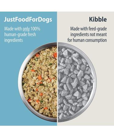 JustFoodForDogs Pantry Fresh Chicken & White Rice Wet Dog Food Pouches - Pack of 12 | Human Quality Ingredients | Natural & Ready to Serve Soft Food for Dogs - Buy Online on SooperMarket.com