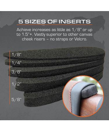 Beartooth Comb Raising Kit 2.0 - Improve Accuracy & Reduce Recoil | Neoprene | Made in USA - Black - Buy Online on SooperMarket.com
