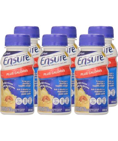 Ensure Plus Calories Nutritional Supplement Shake To Help With Healthy Weight Gain Or Maintenance Butter Pecan 6 x 235-mL Bottles - Buy Online on SooperMarket.com