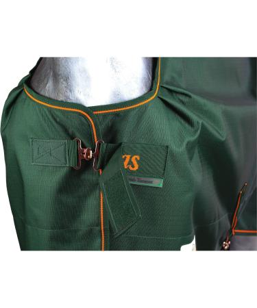 Marengos by Bucas 1200d Irish Turnout Blanket | Waterproof Rain & Transition Ceiling | Green/Orange 125cm (No Filling) - Buy Online on SooperMarket.com