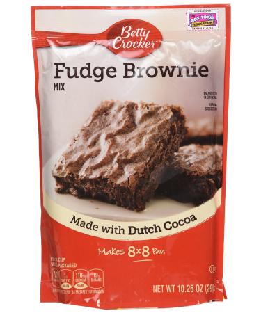 Betty Crocker Fudge Brownie Mix, 10.25-ounce Pouches (Pack of 3) 10.25 Ounce (Pack of 3)