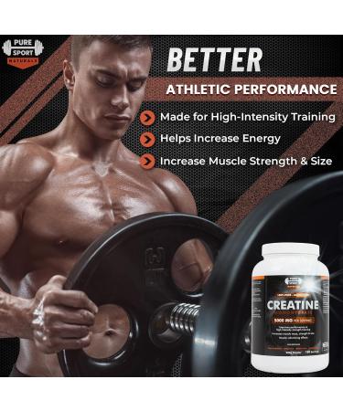 Creatine Monohydrate Powder 900g (180 Servings) | Pure Micronized Creatine Monohydrate 5g per Serving | Keto Friendly Creatine Supplement for Muscle Growth Improves Bodybuilding Performance and Increase Muscle Growth & Energy - Buy Online on SooperMarket.com