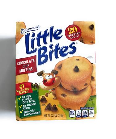 Entenmann's Little Bites Chocolate Chip Muffins - Delicious & Yummy - 5 Pouches, 20 Muffins, 8.25 oz (1 Box) - Buy Online on SooperMarket.com
