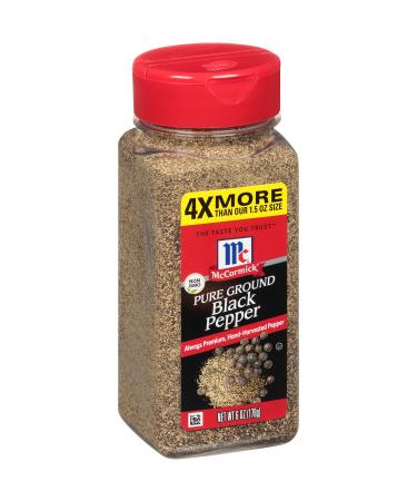 McCormick Pure Ground Black Pepper, 6 oz