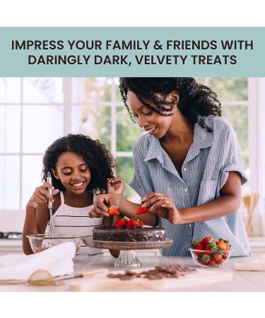 The Cocoa Trader Dutch Processed Black Cocoa Powder 1lb - 100% Authentic Cacao Beans - Unsweetened Dark Cocoa Powder for Baking, Coffee, Smoothies - Natural Coloring Agent - 1 Pound Pack - Buy Online on SooperMarket.com