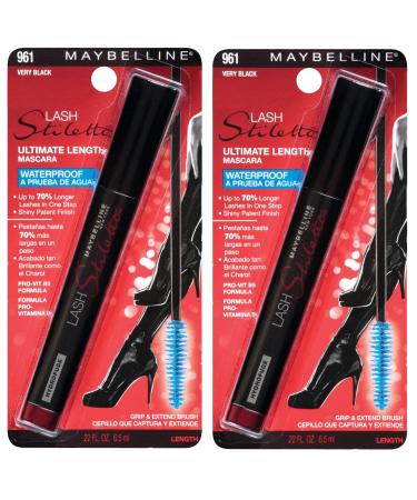 Maybelline Lash Stiletto Ultimate Length Waterproof Mascara Very Black 2-Pack 0.22 Fl Oz - Buy Online on SooperMarket.com