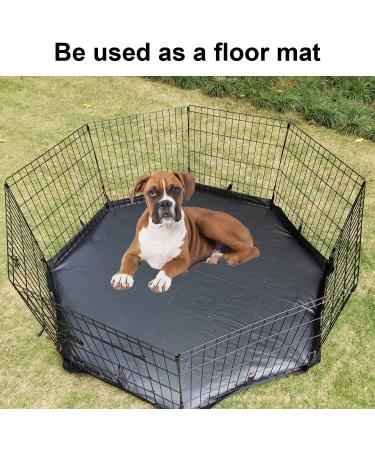 LAOZZ 24 Inch 8 Panel Black Dog Playpen Cover - Sun/Rain Proof Top Cover for Indoor and Outdoor Pet Playpen - Shade and Security for Dogs - Fits 24-36 Inch Playpens - Buy Online on SooperMarket.com