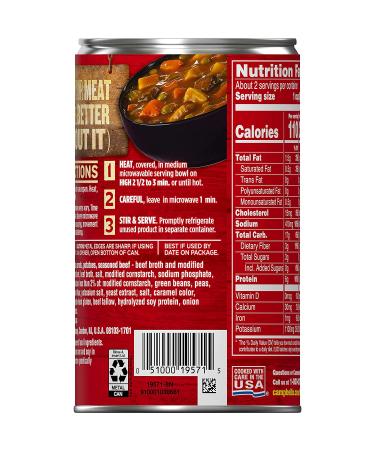 Campbells Chunky Healthy Request Soup  Beef Soup With Country Vegetables  18.8 Ounce Can - Buy Online on SooperMarket.com