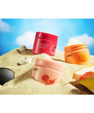 Whipped Body Butter Cream Trio - Mango, Pink Grapefruit, Strawberry Scents | Shea Enriched | Hydrating Moisturizer for Normal to Dry Skin | Men & Women | 3pc - Buy Online on SooperMarket.com