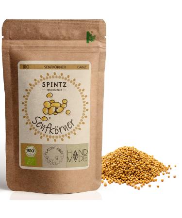 Spintz 1000g Bio mustard grains - whole mustard - Unusual mustard grains mustard seed - 100% natural and from organic cultivation - ideal for cooking |Plastic -free & sustainably packaged 1000.0 gram