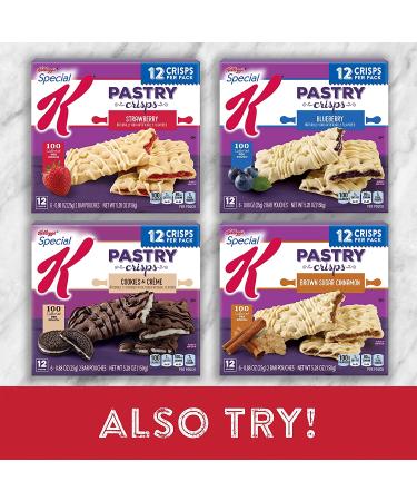 Kellogg's Special K Pastry Crisps 100 Calorie Snacks Brown Sugar Cinnamon - 96 Crisps (8 Boxes) - Buy Online on SooperMarket.com