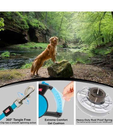 Retractable Gel Dog Leash Handle - Medium Blue - Buy Online on SooperMarket.com